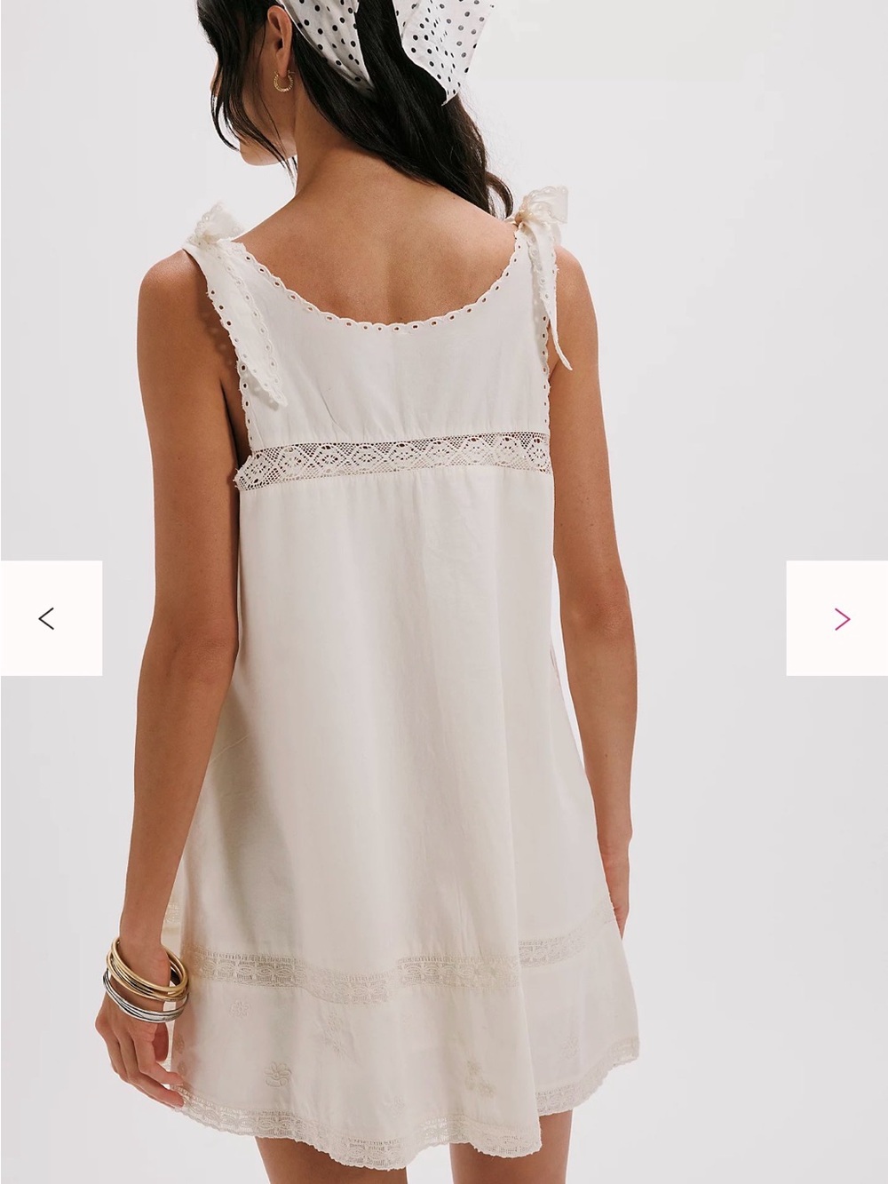 Free People Penelope Mini Dress Ivory Small NWT - Picture 2 of 5